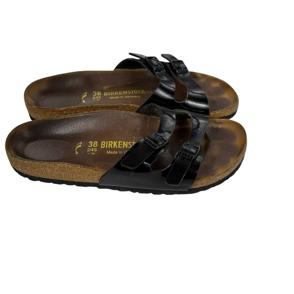 Birkenstock Shoes - Birkenstock Ibiza 2 strap black patent leather sandal size 38/7-7.5